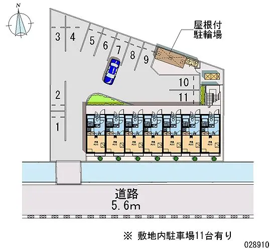 ★手数料０円★岡山市北区下中野　月極駐車場（LP）